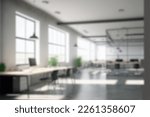 Blur background of modern office interior design . Contemporary workspace for creative business