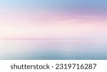 Small photo of Clear blue sky sunset with glowing pink and purple horizon on calm ocean seascape background. Picturesque