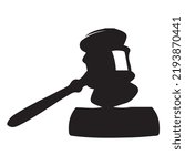 Gavel Icon Vector. Justice And...