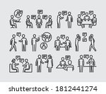 people talking. two people talk ... | Shutterstock .eps vector #1812441274