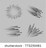 set of isolated speed lines.... | Shutterstock .eps vector #773250481