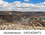 Open pit "raul rojas" thanks to the mining operation in the city of "cerro de pasco"