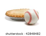 Baseball And Apple Pie Isolated ...