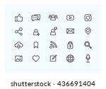 social icon set vector. | Shutterstock .eps vector #436691404