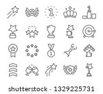 set of award line icons  such... | Shutterstock .eps vector #1329225731