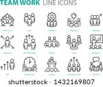 set of people line icons  such... | Shutterstock .eps vector #1432169807