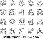 set of meeting icons  people ... | Shutterstock .eps vector #1488635507
