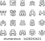 set of teamwork icons  business ... | Shutterstock .eps vector #1628242621