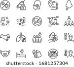 set of coronavirus icons  virus ... | Shutterstock .eps vector #1681257304