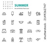 set of summer line icons  sea ... | Shutterstock .eps vector #2149262747