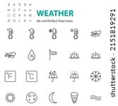 set of weather line icons ... | Shutterstock .eps vector #2151819291
