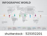 infographic world color... | Shutterstock .eps vector #525352201