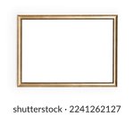 Empty golden picture frame on...