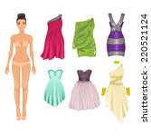 Vector Dress Up Paper Doll With ...