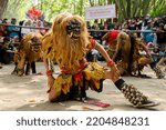 Small photo of Yogyakarta, Indonesia, September 18 2022, The Rampage Buto dancing