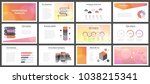 business presentation templates.... | Shutterstock .eps vector #1038215341