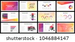business presentation templates.... | Shutterstock .eps vector #1046884147