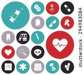 flat design icons for medical.... | Shutterstock .eps vector #294983084