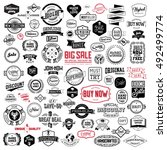 set of vintage badges  labels... | Shutterstock .eps vector #492499774