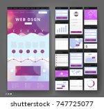 website template design with... | Shutterstock .eps vector #747725077