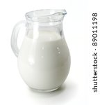 Pitcher Of Milk On A White...