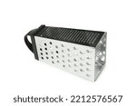 Metal Grater Isolated On White...