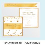 luxury wedding invitation... | Shutterstock .eps vector #732590821