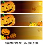 grunge halloween headers | Shutterstock . vector #32401528