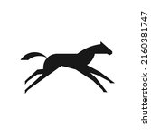 galloping horse modern logo... | Shutterstock .eps vector #2160381747