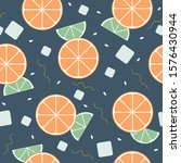 orange and lime seamless... | Shutterstock .eps vector #1576430944