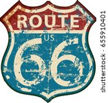 Vintage Route Sixty Six Road...