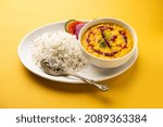 Small photo of restaurant style Dal Tadka tempered with ghee and spices! This recipe makes a great meal with boiled rice