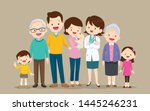 doctor and family.big family... | Shutterstock .eps vector #1445246231