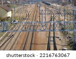 Infrastructure of the railway industry, tracks and railway traction in the Polish countryside