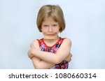Small photo of child profanity, foul language, bad, swearing. Conceptual photography.