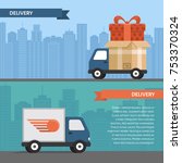 delivery service. delivery... | Shutterstock .eps vector #753370324