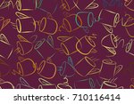 abstract coffee cup... | Shutterstock .eps vector #710116414