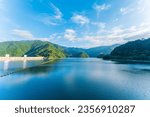 Japan lake okutama in summer