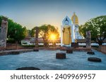 Small photo of Old Buddha statue at Wat Phra Si Rattana Mahathat also colloquially referred to as Wat Yai is a Buddhist temple (wat) It is a major tourist is Public places attraction Phitsanulok,Thailand.
