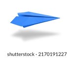 Blue paper plane origami...