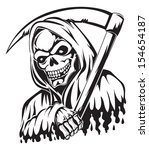tattoo design of a grim reaper... | Shutterstock .eps vector #154654187