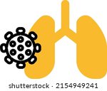 infected lungs with corona... | Shutterstock .eps vector #2154949241