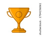 golden trophy cup isolated on... | Shutterstock .eps vector #1704156061