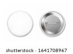 universal mockup of white badge.... | Shutterstock .eps vector #1641708967