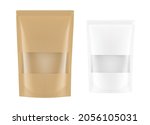 pouch bag with transparent... | Shutterstock .eps vector #2056105031