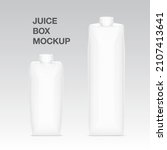 juice carton box mockup with a... | Shutterstock .eps vector #2107413641
