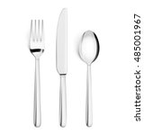 Set Of Fork  Knife And Spoon...