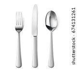 Set Of Fork  Knife And Spoon...