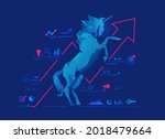 concept of unicorn startup or... | Shutterstock .eps vector #2018479664