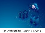 concept of data center or cloud ... | Shutterstock .eps vector #2044747241